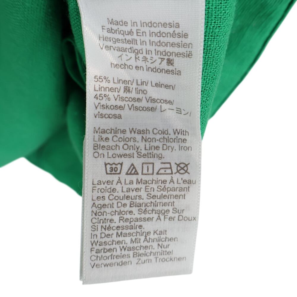 NWT J.Crew Factory Linen-Blend Sleeveless Mini Dress Bright Clover Green Size 8 - Picture 8 of 8
